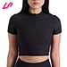 zipper crop tops